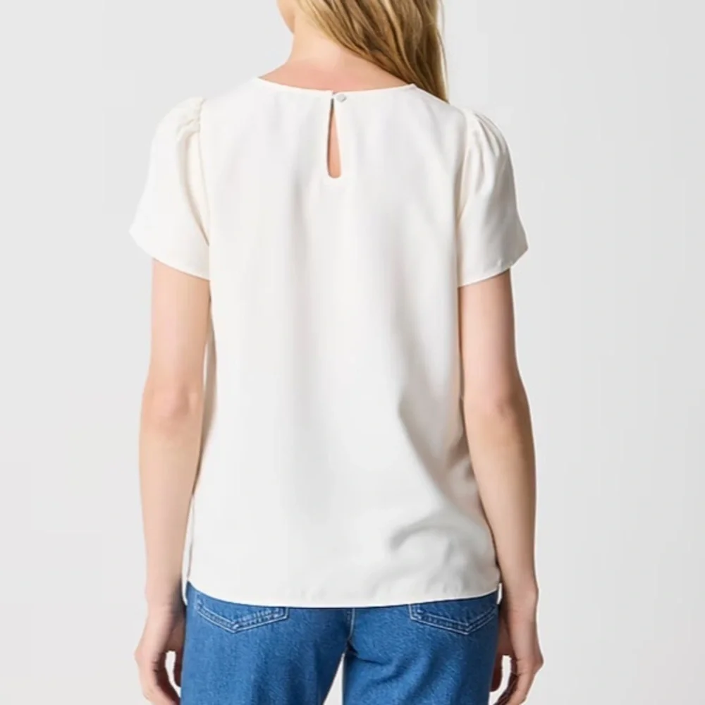 J crew Short-sleeve crepe top